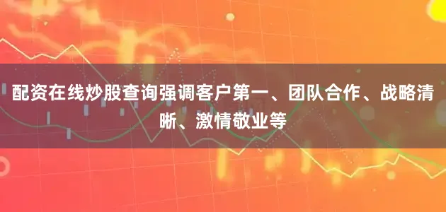 配资在线炒股查询强调客户第一、团队合作、战略清晰、激情敬业等